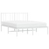 vidaXL Bedframe met hoofdbord metaal wit 120x200 cm