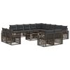 vidaXL Tuinbankenset 14 st Grijs en Donkergrijs poly rattan