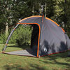 vidaXL Tent Grijs en Oranje 370 x 230 x 185 cm Polyester en glasvezel