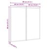 vidaXL Bulletinbord Zwart 80 x 80 x 1.4 cm Massief grenenhout