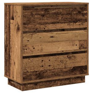 vidaXL Nachtkastje met lade Oudhout 71 x 34,5 x 75 cm Bewerkt hout