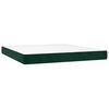 vidaXL Boxspring met matras fluweel donkergroen 180x200 cm
