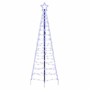 vidaXL LED Kerstboom met Grondspiesjes Blauw 250 cm IJzer