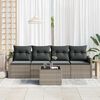 vidaXL Tuin Sofa Set Grijs poly rattan