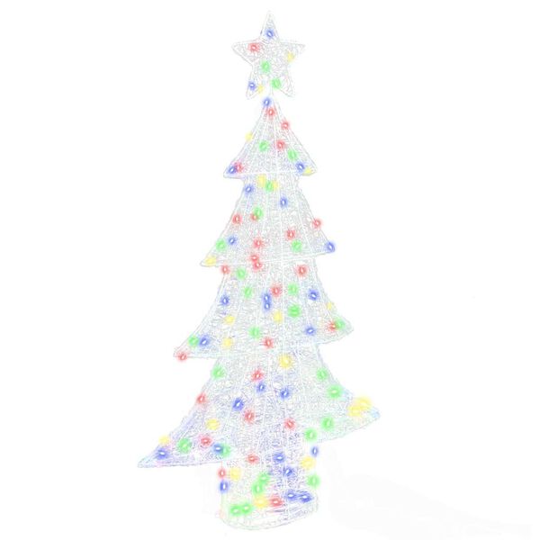 vidaXL Kerstboom met 160 LED Multikleur 150 cm Acryl