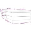 vidaXL Boxspring met matras fluweel donkerblauw 100x200 cm