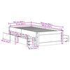 vidaXL Bedframe zonder matras met lades massief grenenhout 75x190 cm