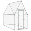 vidaXL Kippenhok 200x100x190 cm gegalvaniseerd staal zilverkleurig
