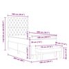 vidaXL Boxspring bed met matras Roze 100 x 200 cm Fluweel