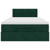 vidaXL Ottoman bed met matras en LED's 120x200cm fluweel donkergroen