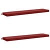 vidaXL Bank Kussens SOEST 2 st 100% Polyester Wijnrood 200 x 40 x 8 cm