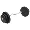 vidaXL Halter gebogen met gewichten 60 kg