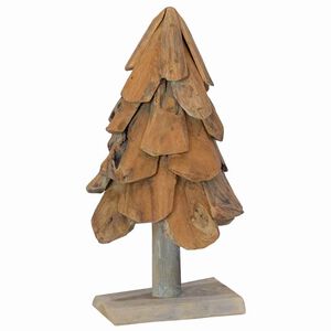 vidaXL Kerstboom met standaard Bruin 60 cm Massief teakhout