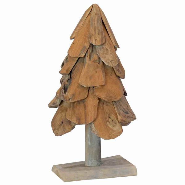 vidaXL Kerstboom met standaard Bruin 60 cm Massief teakhout