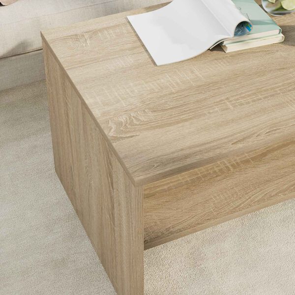 vidaXL Salontafel Sonoma Eiken 80 x 50 x 40 cm Bewerkt hout