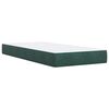 vidaXL Boxspring met matras fluweel donkergroen 90x200 cm