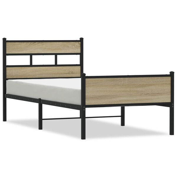 vidaXL Bedframe zonder matras hout sonoma eikenkleurig 90x200 cm