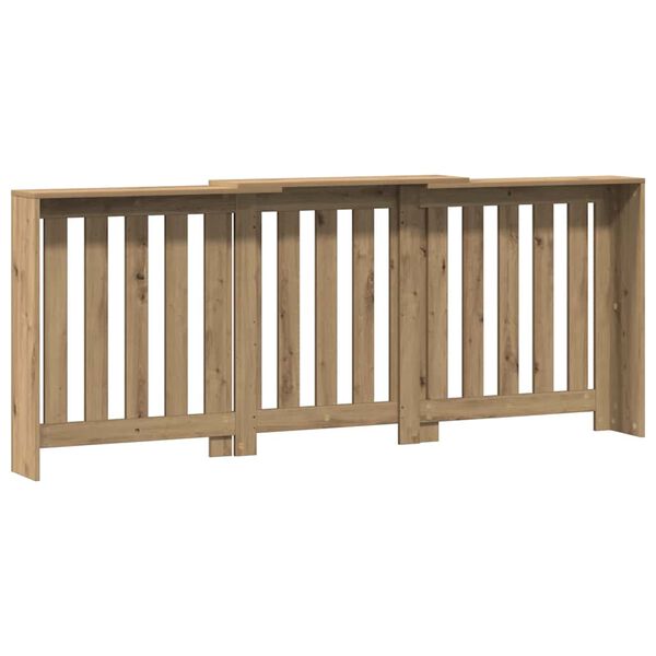 vidaXL Radiatorombouw 205x21,5x83,5 cm bewerkt hout artisanaal eiken