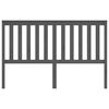 vidaXL Hoofdbord 166x6x101 cm massief grenenhout grijs