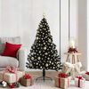 vidaXL Kunstmatig Voorverlicht Kerstboom met 150 LED Zwart 150 cm PVC