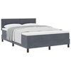 vidaXL Boxspringbed met matras Donkergrijs 160 x 200 cm Fluweel