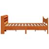 vidaXL Bedframe met hoofdbord massief grenenhout wasbruin 140x190 cm