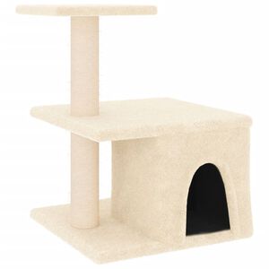 vidaXL Kattenmeubel met sisal krabpalen 48 cm cr&egrave;mekleurig