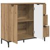 vidaXL Dressoir artisanaal eikenkleurig 89,5 x 33 x 82 cm Bewerkt hout