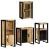 vidaXL Badkamermeubelset met plank 4 pcs Bruin Massief Mango Hout