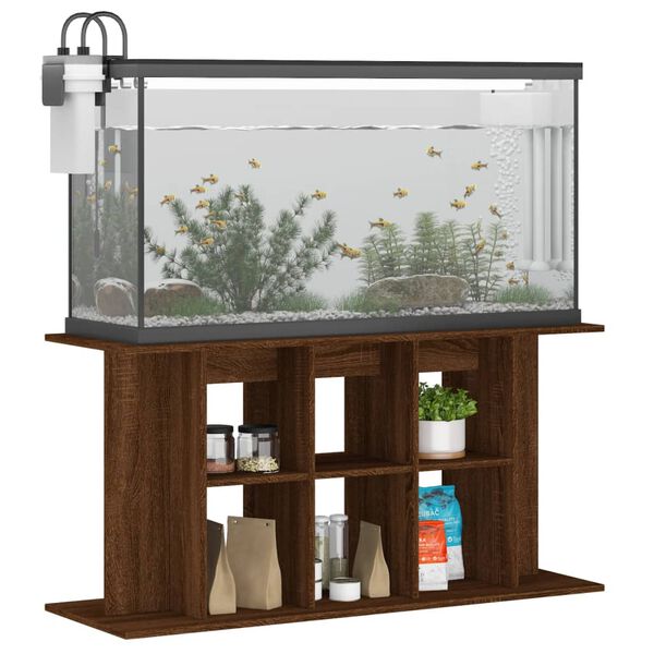 vidaXL Aquariumstandaard 120x40x60 cm bewerkt hout bruin eikenkleur