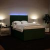 vidaXL Boxspring met matras fluweel donkergroen 140x200 cm