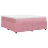 vidaXL Boxspring met matras fluweel roze 180x200 cm