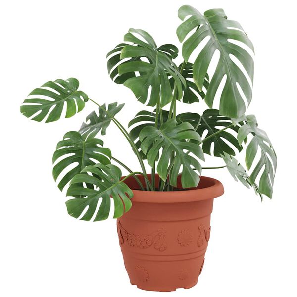 vidaXL Ronde Bloempot 24 pcs Baksteenrood &Oslash; 26 x 21.5 cm Kunststof