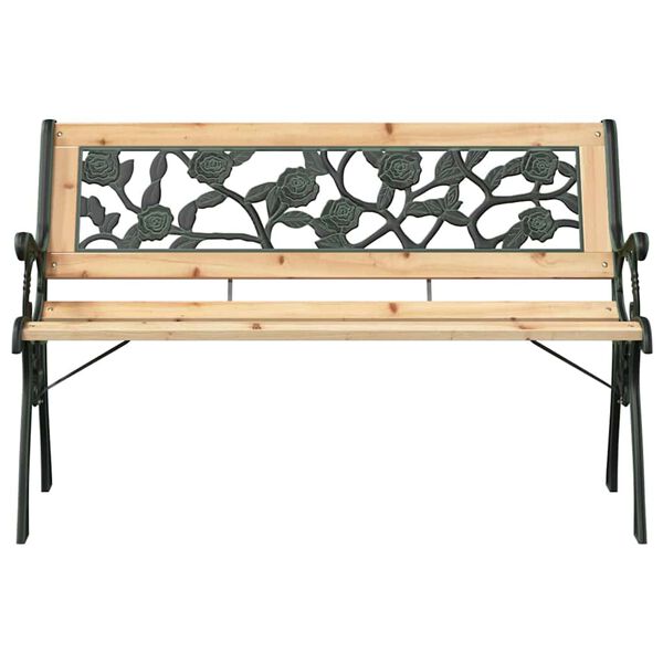 vidaXL Tuinbank met kussen Bruin 116 x 54 x 73 cm Hout