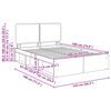 vidaXL Bedframe met hoofdeinde Wit 140 x 190 cm Massief grenenhout