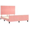 vidaXL Bedframe met hoofdeinde fluweel roze 140x200 cm