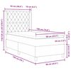 vidaXL Boxspringbed met matras Donkergrijs 90 x 190 cm Fluweel