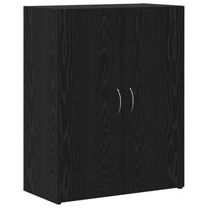 vidaXL Kantoorkast Zwart eiken 70 x 32 x 77.5 cm Bewerkt hout