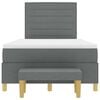 vidaXL Boxspring bed met matras Donkergrijs 120 x 200 cm Stof