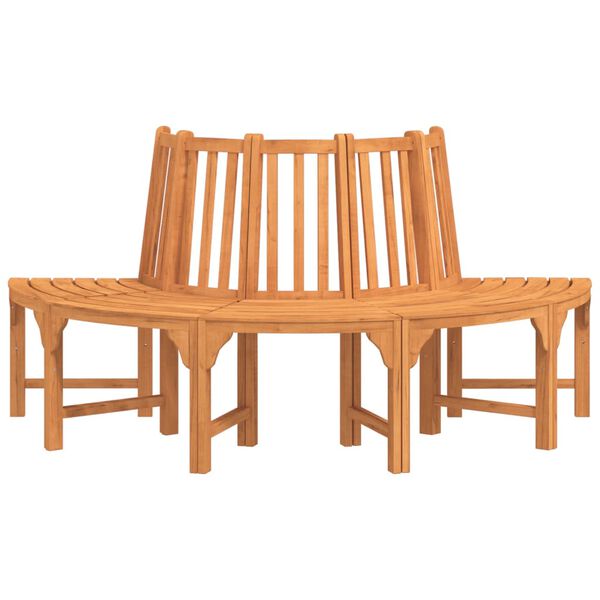 vidaXL Boombank halfrond &Oslash;208 cm massief eucalyptushout