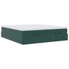 vidaXL Ottoman bed met matrassen 160x200cm fluweel donkergroen