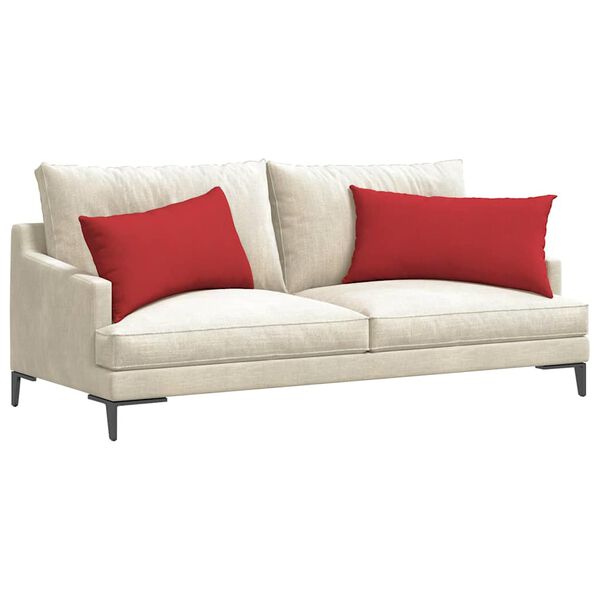 vidaXL Sofa Kussens 2 stuks Rood 80 x 40 cm Stof