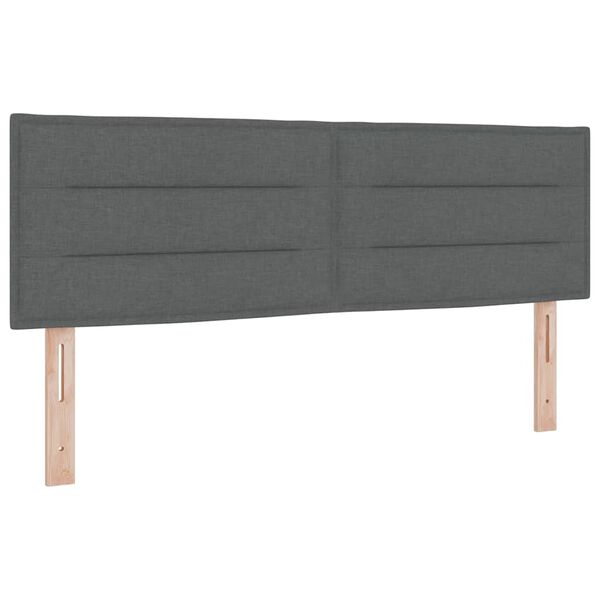 vidaXL Boxspringbed met matras Donkergrijs 200 x 160 cm Polyester