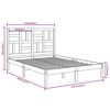 vidaXL Bedframe massief hout wit 120x190 cm