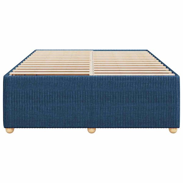 vidaXL Bedframe zonder matras stof blauw 140x200 cm
