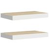 vidaXL Wandschappen zwevend 2 st 50x23x3,8 cm MDF eikenkleurig en wit