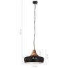 vidaXL Hanglamp industrieel E27 26 cm ijzer en massief hout zwart