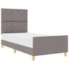 vidaXL Bedframe met hoofdeinde Taupe 90 x 190 cm Stof