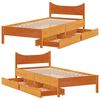 vidaXL Bedframe met lades massief grenenhout wasbruin 100x200 cm
