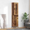 vidaXL Highboard Oud Hout 34,5 x 34 x 180 cm Bewerkt hout